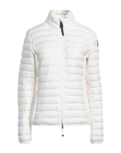 Shop Parajumpers Woman Puffer White Size Xl Polyester