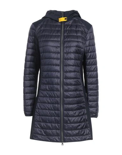 Shop Parajumpers Woman Puffer Navy Blue Size L Polyamide, Polyester, Elastane