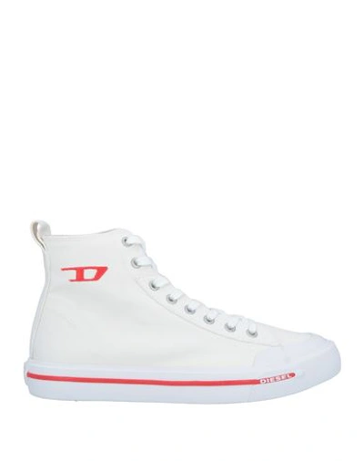 Shop Diesel Man Sneakers White Size 10 Cotton