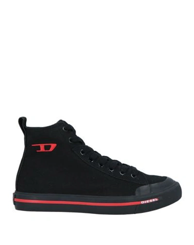Shop Diesel Man Sneakers Black Size 10 Cotton