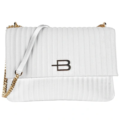 Shop Baldinini Trend White Leather Di Calfskin Crossbody Bag