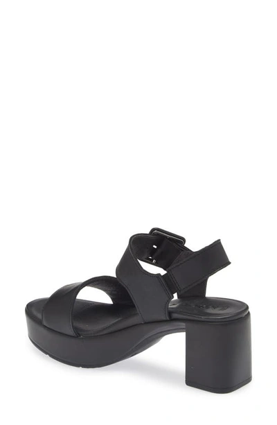 Naot Kayla Sandal In Rumba Leather In Jet Black Leather