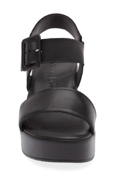 Shop Naot Glamour Platform Sandal In Jet Black Leather