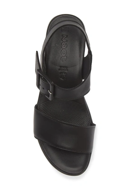 Shop Naot Glamour Platform Sandal In Jet Black Leather