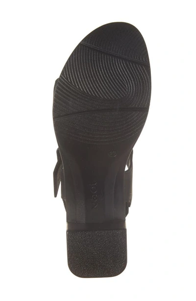 Naot Kayla Sandal In Rumba Leather In Jet Black Leather