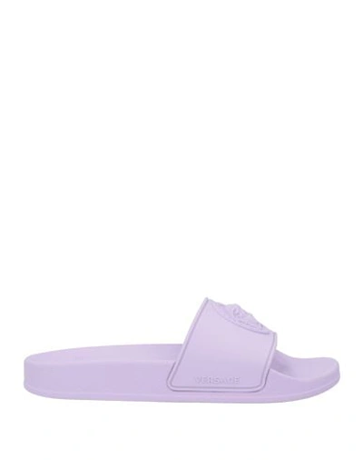 Shop Versace Young Toddler Girl Sandals Lilac Size 10c Rubber In Purple