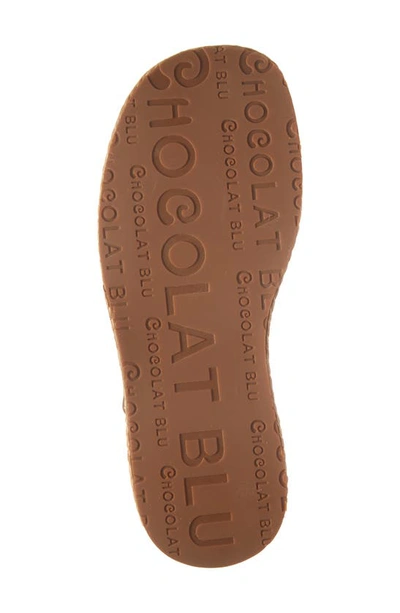 Chocolat Blu Lacy Platform Wedge Sandal In Toast Raffia
