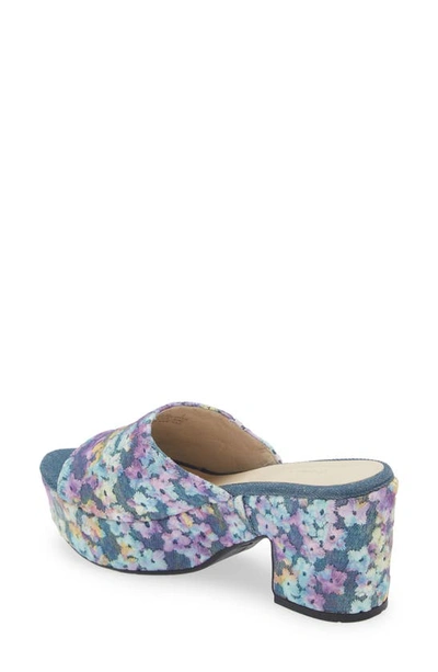 Chocolat Blu Gilsa Platform Sandal In Denim Floral