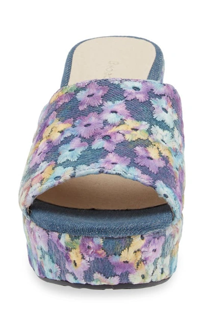 Chocolat Blu Gilsa Platform Sandal In Denim Floral