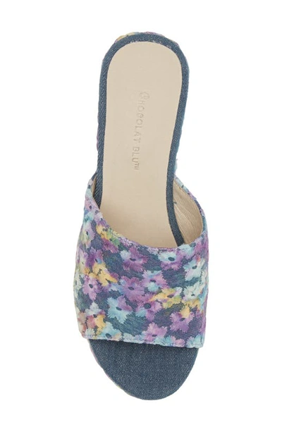 Chocolat Blu Gilsa Platform Sandal In Denim Floral