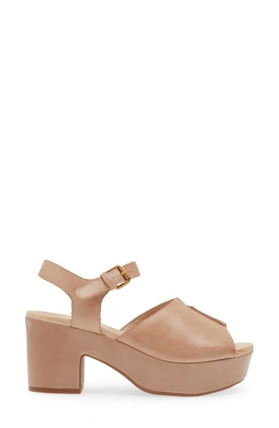 Shop Chocolat Blu Giannis Platform Sandal In Beige Leather