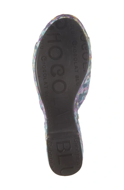 Chocolat Blu Gilsa Platform Sandal In Denim Floral