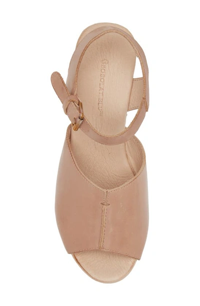 Chocolat Blu Giannis Platform Sandal In Beige Leather