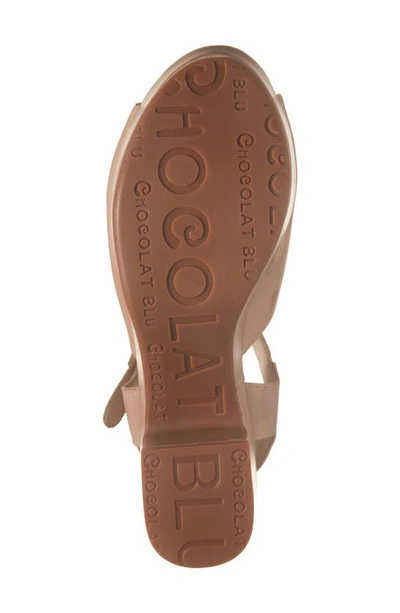 Chocolat Blu Giannis Platform Sandal In Beige Leather