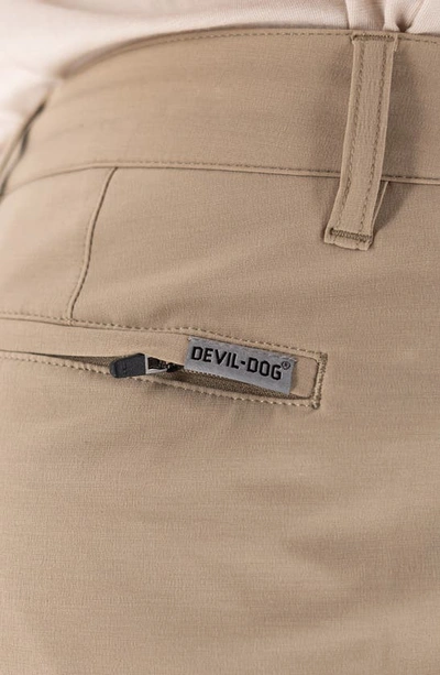 Shop Devil-dog Dungarees 8" Hybrid Shorts In Light Beige/ Khaki