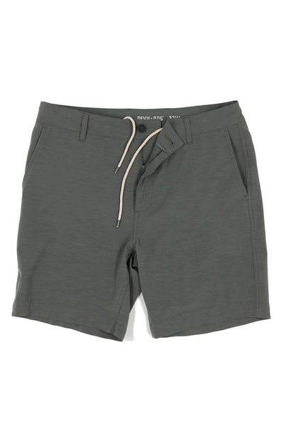 Shop Devil-dog Dungarees 8" Hybrid Shorts In Light Grey