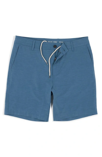 Devil-dog Dungarees 8" Hybrid Shorts In Blue Bay