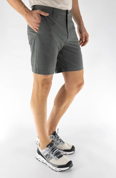 Shop Devil-dog Dungarees 8" Hybrid Shorts In Light Grey