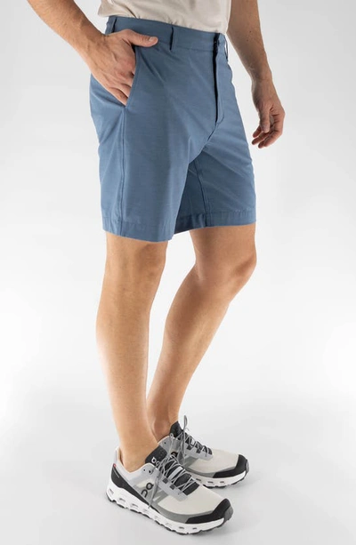 Devil-dog Dungarees 8" Hybrid Shorts In Blue Bay
