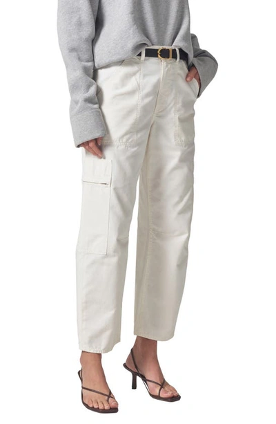 Shop Citizens Of Humanity Marcelle Low Rise Barrel Cargo Pants In Pashmina