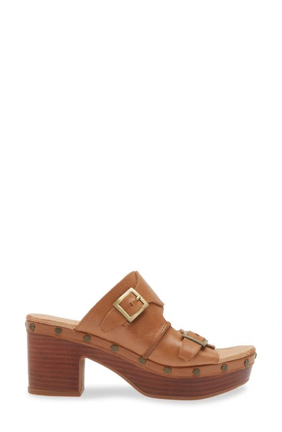 Chocolat Blu Goshen Platform Sandal In Camel Leather