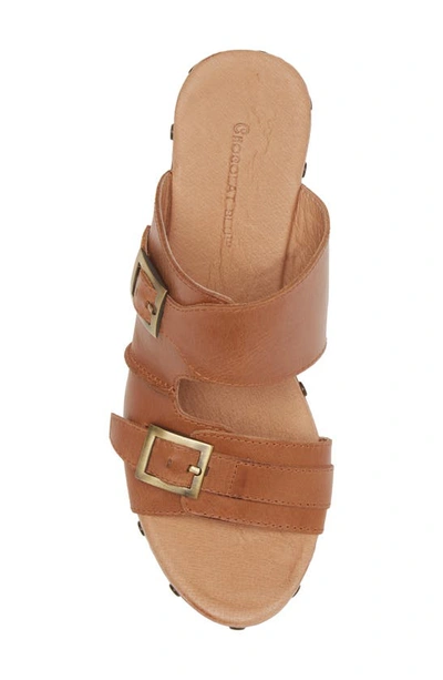 Chocolat Blu Goshen Platform Sandal In Camel Leather