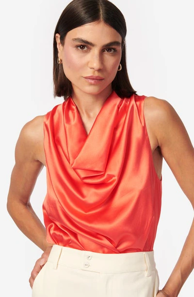 Shop Cami Nyc Noreen Draped Silk Bodysuit In Spritz
