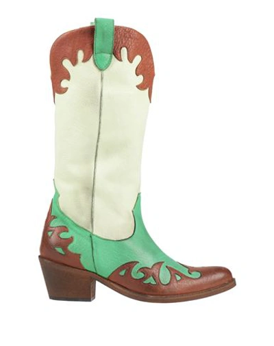 Shop Je T'aime Woman Boot Green Size 7 Leather