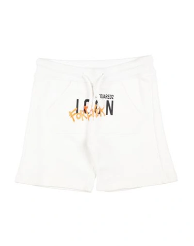 Shop Dsquared2 Toddler Boy Shorts & Bermuda Shorts White Size 6 Cotton