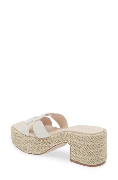 Koko + Palenki Lucia Platform Slide Sandal In White Leather