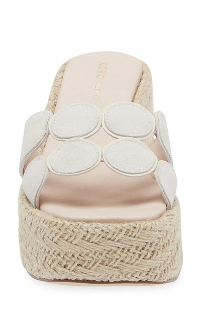 Koko + Palenki Lucia Platform Slide Sandal In White Leather