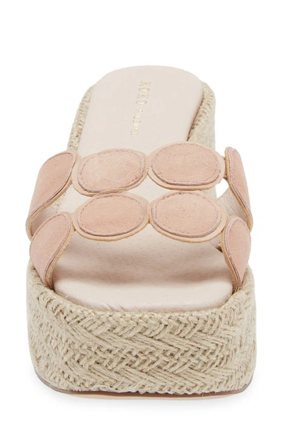 Shop Koko + Palenki Lucia Platform Slide Sandal In Beige Leather