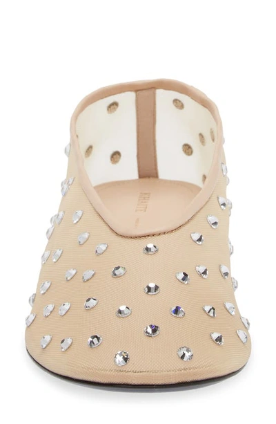 Khaite Marcy Crystal-embellished Mesh Ballet Flats In Light Nude