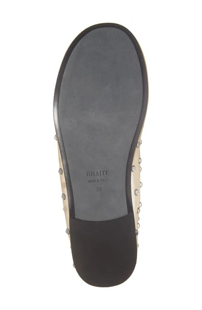 Khaite Marcy Crystal-embellished Mesh Ballet Flats In Light Nude