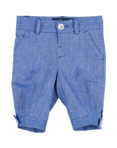Shop Harmont & Blaine Newborn Boy Pants Azure Size 3 Linen In Blue
