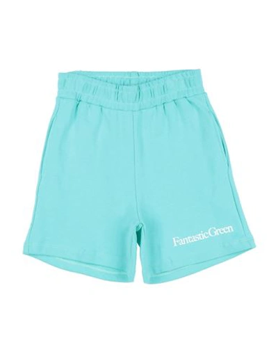 Msgm Toddler Boy Shorts & Bermuda Shorts Turquoise Size 6 Cotton In Blue