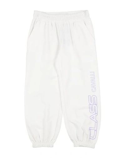 Shop Cavalli Class Toddler Girl Pants White Size 6 Cotton, Elastane