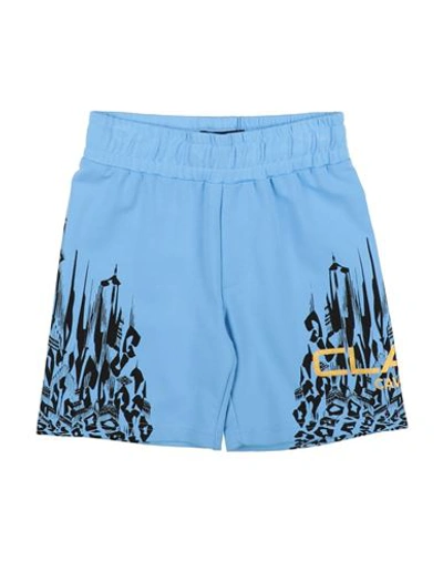 Shop Cavalli Class Toddler Girl Shorts & Bermuda Shorts Azure Size 6 Cotton, Elastane In Blue