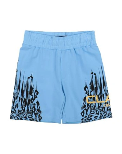 Cavalli Class Toddler Girl Shorts & Bermuda Shorts Azure Size 6 Cotton, Elastane In Blue