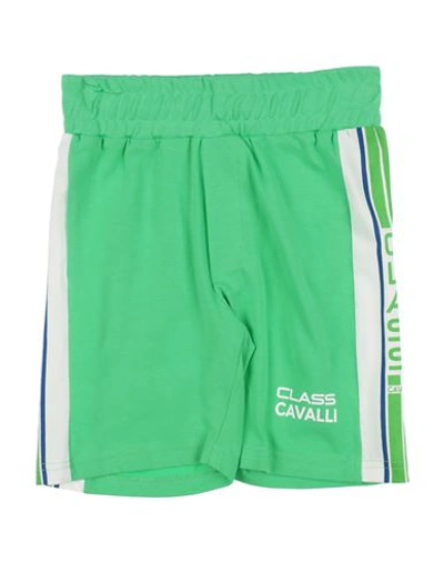 Shop Cavalli Class Toddler Boy Shorts & Bermuda Shorts Green Size 6 Cotton, Elastane