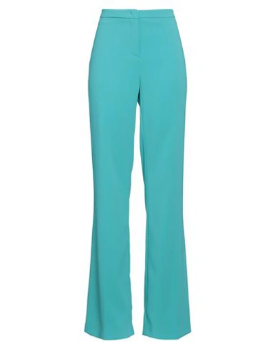 Pinko Woman Pants Turquoise Size 2 Polyester, Elastane In Blue