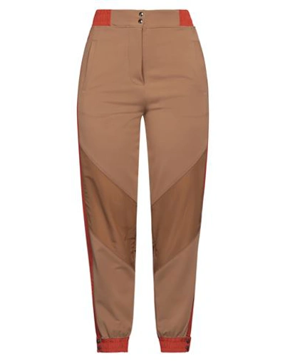 Eleventy Woman Pants Camel Size L Viscose, Polyamide, Elastane, Polyester In Beige