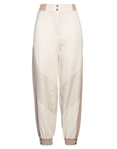 Eleventy Woman Pants Beige Size L Viscose, Polyamide, Elastane, Polyester In Beige