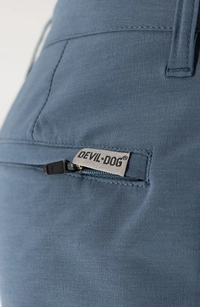 Shop Devil-dog Dungarees 6-inch Hybrid Shorts In Med Blue