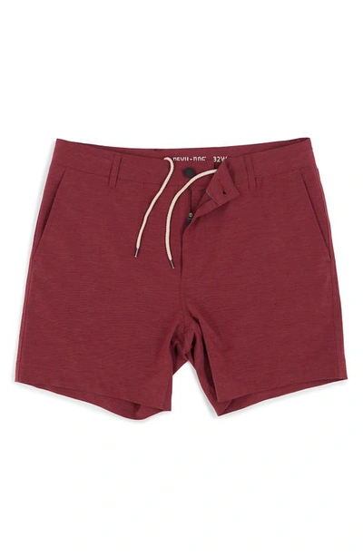 Devil-dog Dungarees 6-inch Hybrid Shorts In Port