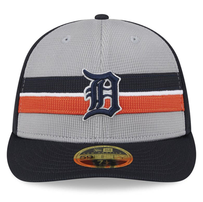 New Era Gray Detroit Tigers 2024 Batting Practice Low Profile 59fifty Fitted Hat In Gray