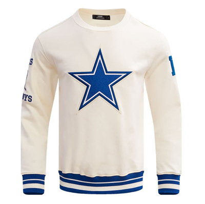 Shop Pro Standard Cream Dallas Cowboys Retro Classics Fleece Pullover Sweatshirt