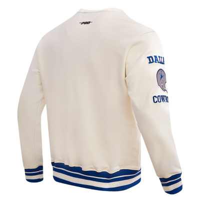 Shop Pro Standard Cream Dallas Cowboys Retro Classics Fleece Pullover Sweatshirt