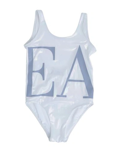 Shop Emporio Armani Toddler Girl One-piece Swimsuit White Size 6 Polyamide, Elastane