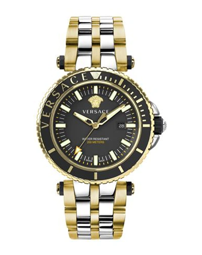 Shop Versace V-race Diver Watch Man Wrist Watch Black Size - Stainless Steel